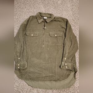 Aerie Olive Green Buttoned Tunic